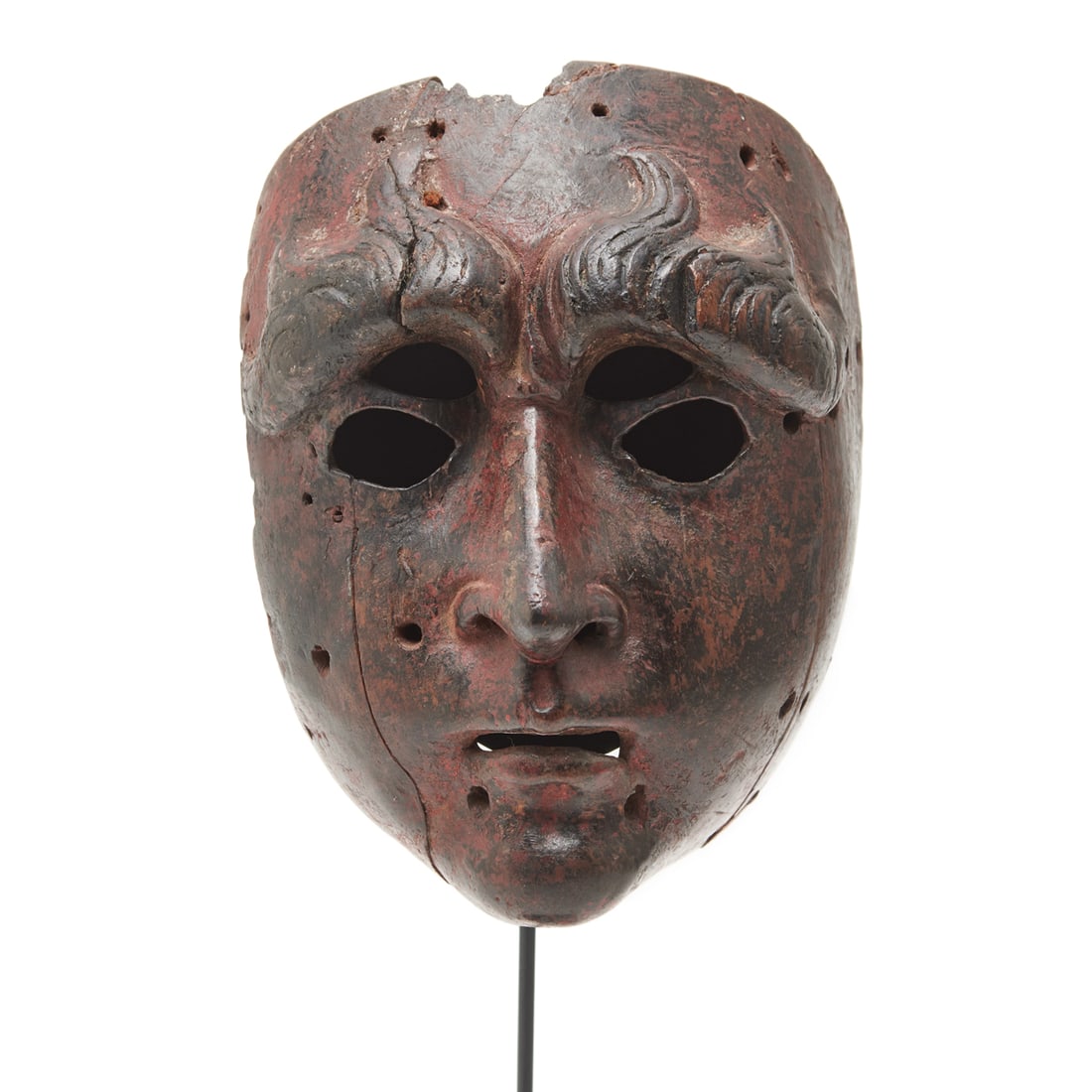 Antique Spanish Colonial Painted Wood Mask (1 of 4)
