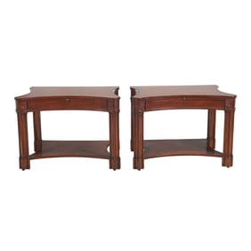 Pair of Michael Taylor Mahogany End Tables