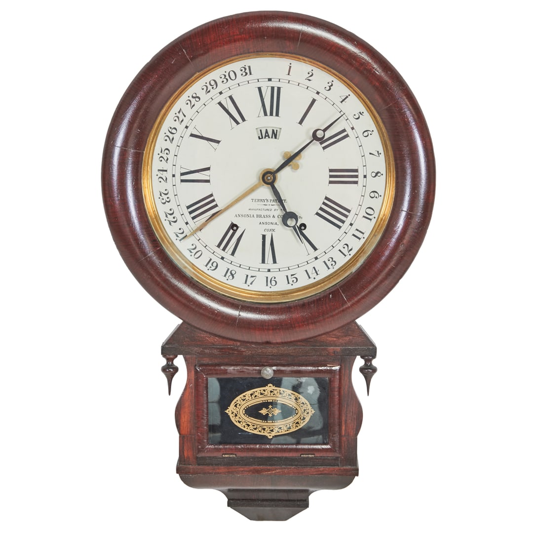 Ansonia Terry's Patent Calendar Regulator Wall Clock (1 of 2)