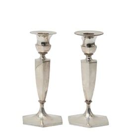 Pair Howard Sterling Company Silver Candlesticks
