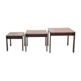 Afra & Tobia Scarpa for Cassina Walnut Nesting Tables