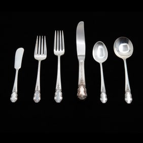 Rogers Bridal Veil Pattern Sterling Silver Flatware Set