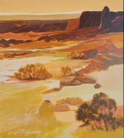 Eleanor Elsocht, Echo Cliffs, acrylic on canvas