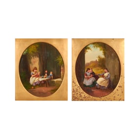 Frank James Turner, Young Girls, two oils