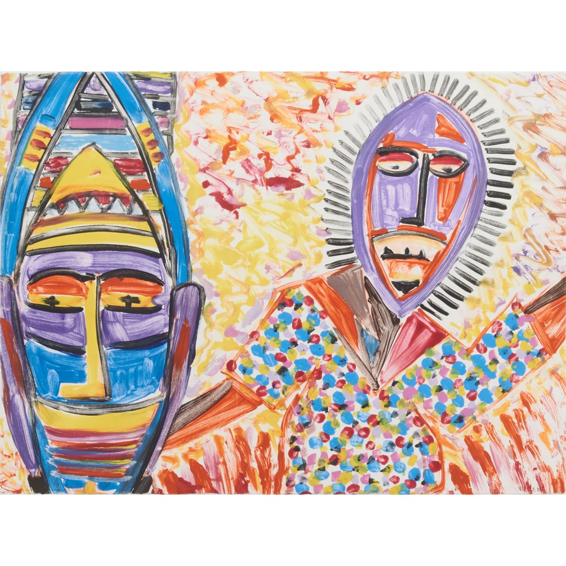 Vincent Dacosta Smith, Jonkonuu Festival #11, Monoprint (1 of 5)