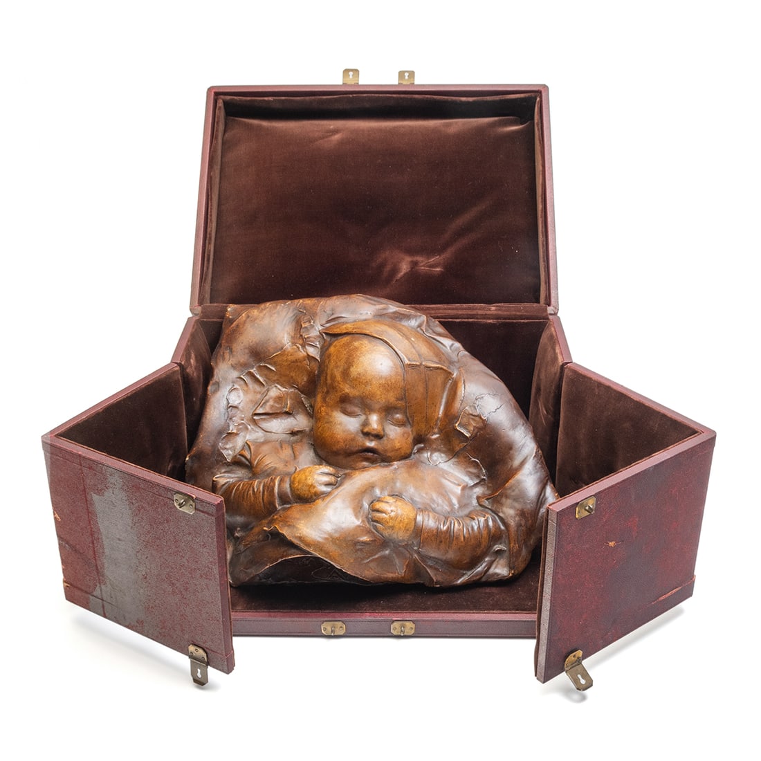 Jean Joseph Carries, Sleeping Baby, plaster in box (1 of 6)