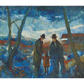 American School, In the Woods, oil on canvas