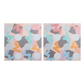 Paul Shannon, Indio, four acrylic on panels
