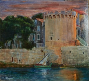 Grigsby Warner, Vieux Port, France, oil