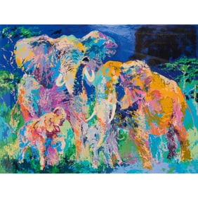 LeRoy Neiman, Elephant Family, serigraph