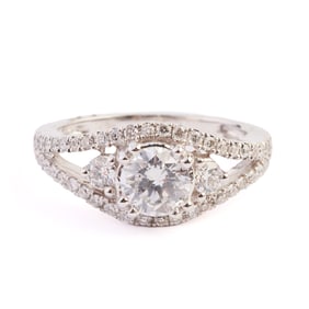 Diamond, 14k White Gold Ring.