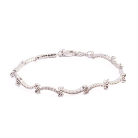 Diamond, 18k White Gold Bracelet.