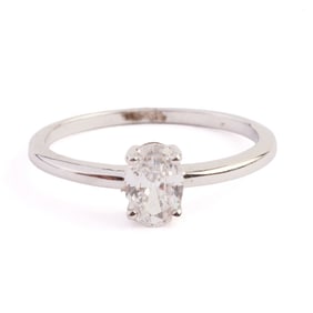 Diamond, 18k White Gold Ring.