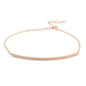 Diamond, 14k Yellow Gold Bracelet.