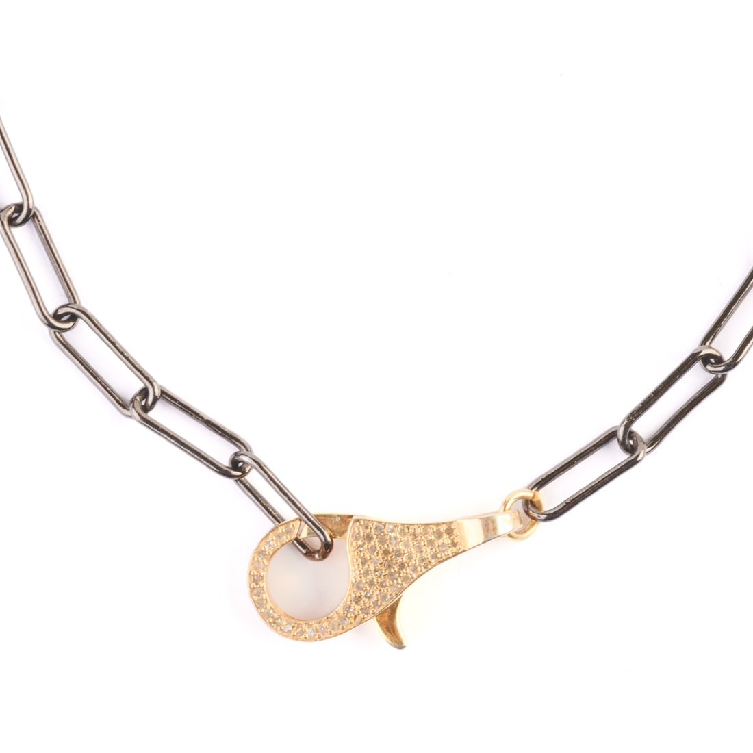 Diamond, Vermeil, Oxidized Silver Necklace. (1 of 3)