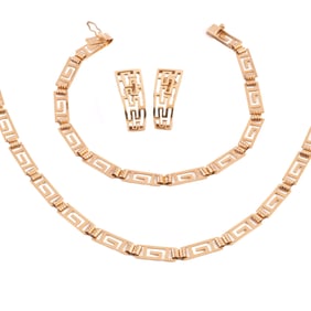 14k Yellow Gold Jewelry Suite.