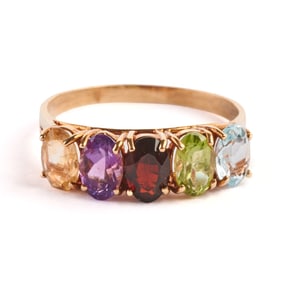 Multi-Stone, 14k Yellow Gold Ring.