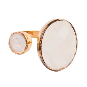 Moonstone, Vermeil Cuff Ring.
