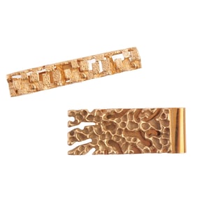 Two Gent's 14k Yellow Gold Jewelry Items.