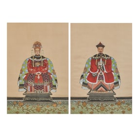 A Pair of Chinese Ancestor Paintings