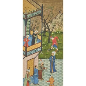 Indian Miniature, Scene from the Shahnameh