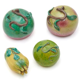Group of Four Chinese Porcelain Fruits
