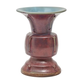 A Chinese Jun-Type Zun Form Porcelain Vessel