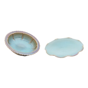 Two Chinese Jun-Type Porcelain Charger and Bowl