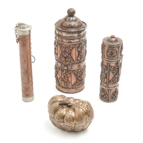 Tibetan Ritual Vessels and a Cambodian Pumpkin Box