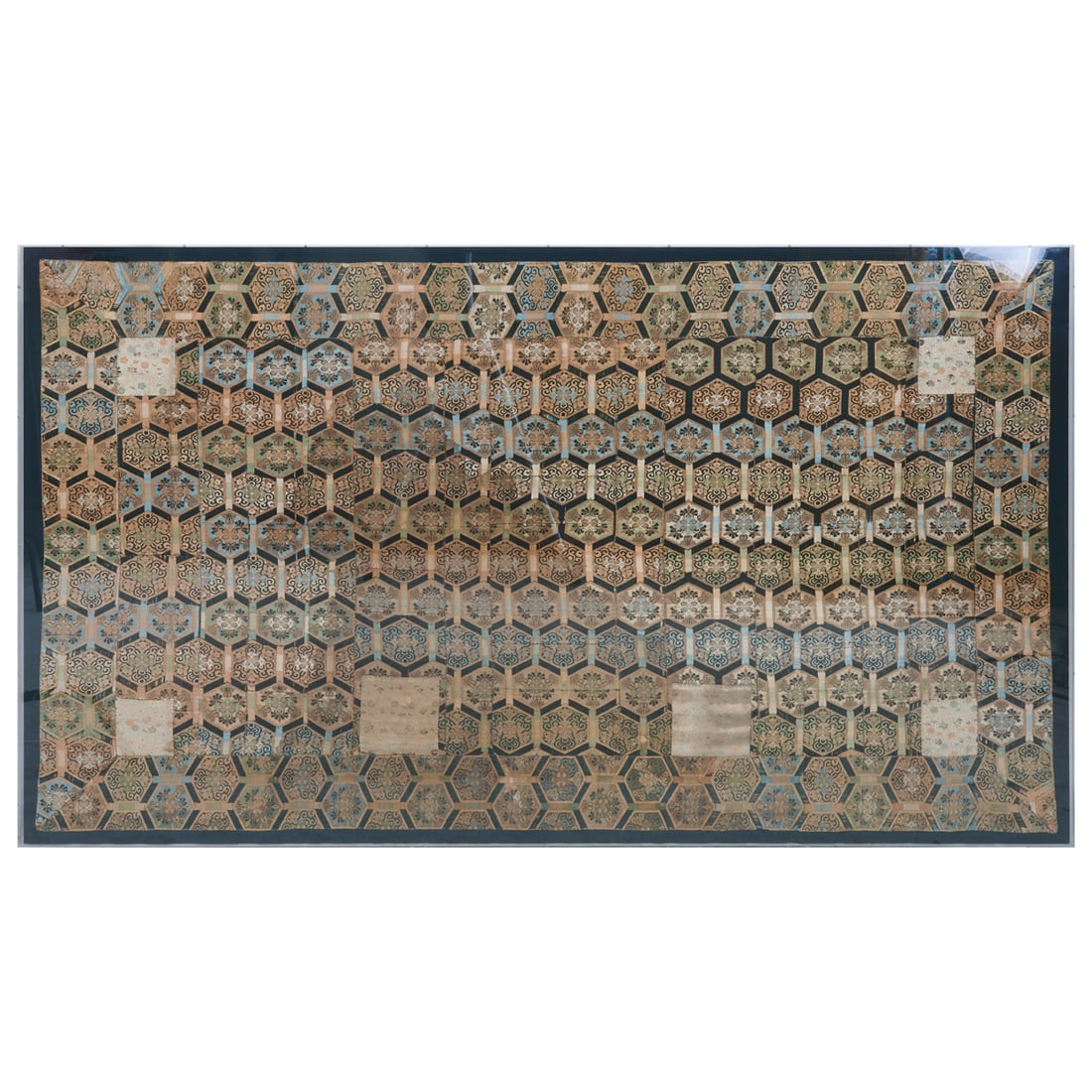 Framed Japanese Embroidered Brocade Obi Panels (1 of 3)