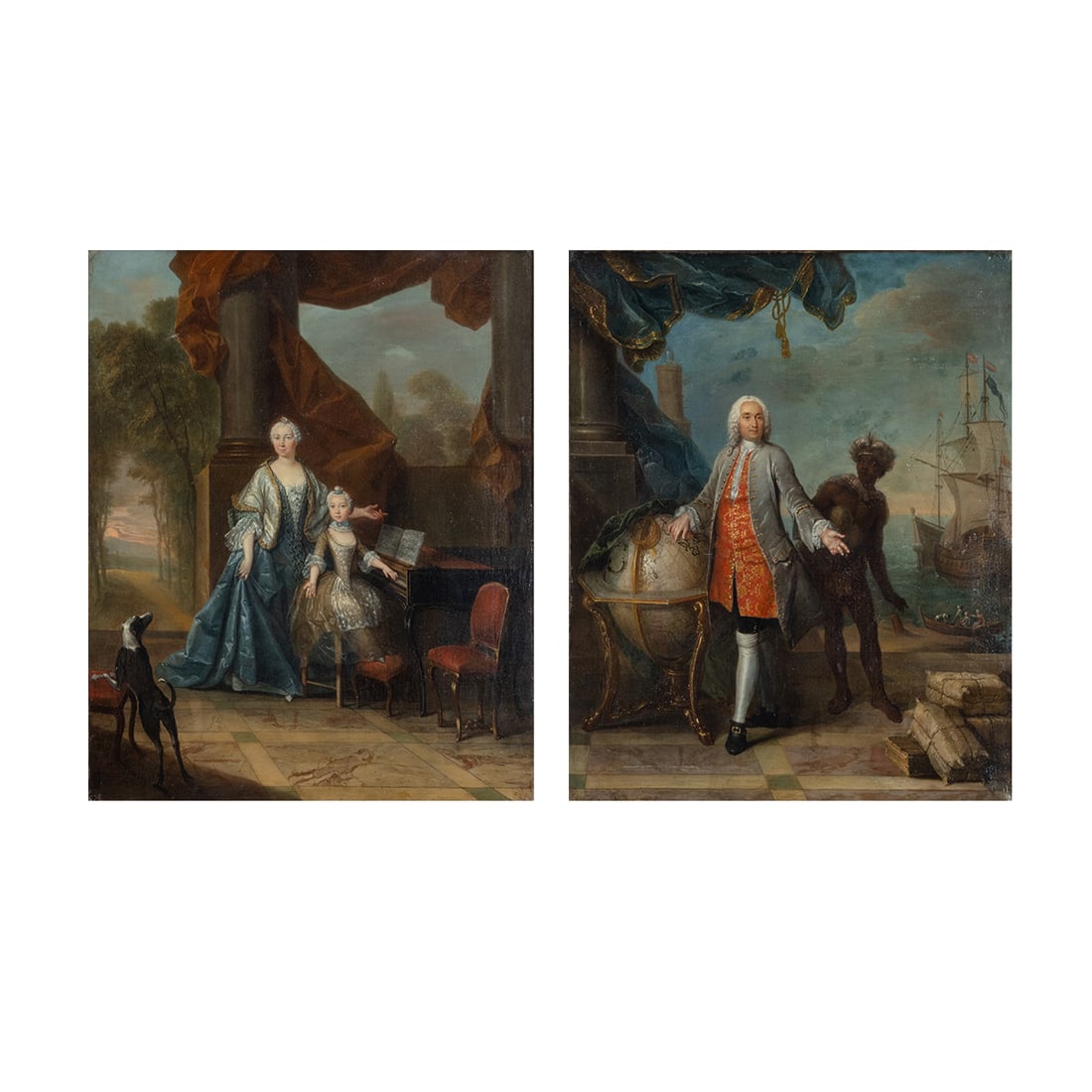 Paul Villebois, two oils on canvas (1 of 9)