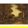 Carl Jonnevold, Forest Landscape, oil on canvas