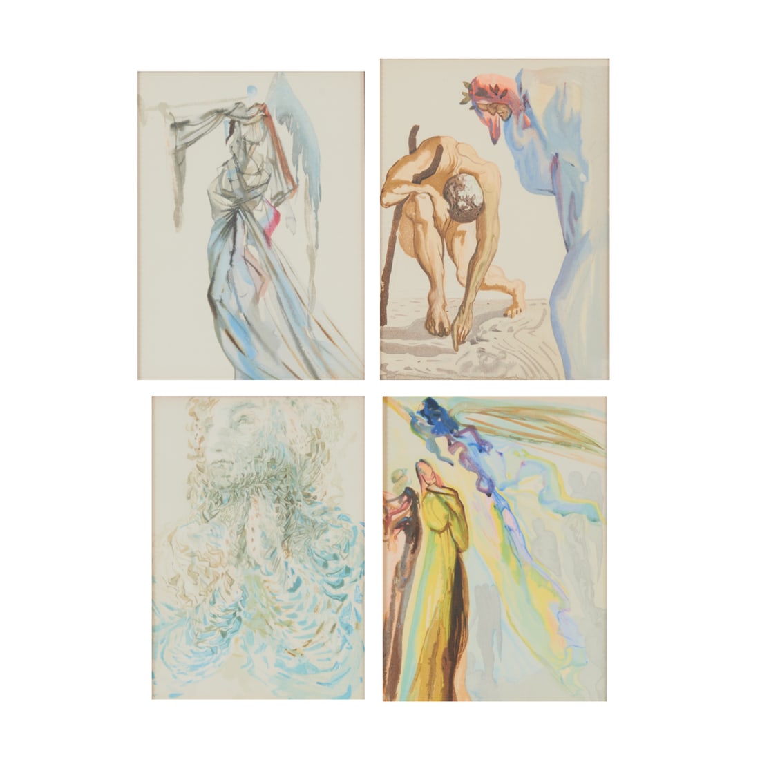 Salvador Dali, Four wood engravings from Divine Comedy (1 of 9)