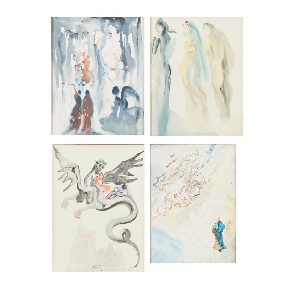 Salvador Dali, Four wood engravings from Divine Comedy (1 of 6)
