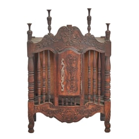 French Carved Oak Panettiere