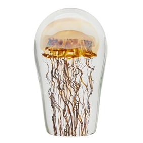 Richard Satava Art Glass Jellyfish Paperweight