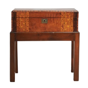 19th Century Tunbridge Ware Inlaid Lap Desk on Stand