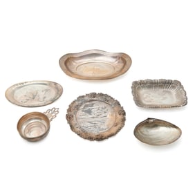 Collection of Sterling Silver Trays and Dishes