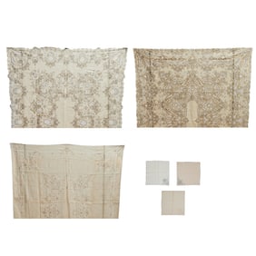 Fine Embroidered Linen Tablecloths and Napkins