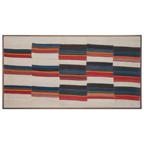 Framed Contemporary Woven Tapestry.