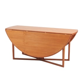 Mid Century Modern Teak Drop Leaf Dining Table