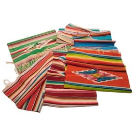 Six Vintage Mexican Saltillo Serapes