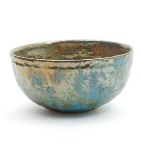 Beatrice Wood Pottery Bowl with Blue Gold Silver Luster