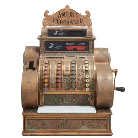 Antique Brass National Cash Register Model 442 EX