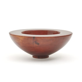 Philip Moulthrop Turned Wild Cherry Wood Bowl