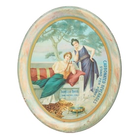 Antique Borello Bros. Carbonated Beverages Tin Tray