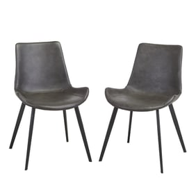 Set of Six Arhaus Leather Side Chairs