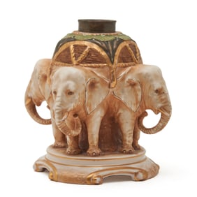 Alfred Stellmacher Elephant Oil Lamp Base