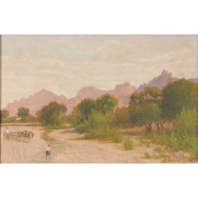 Marius Dahlgren, Catalina Mountains, oil on board