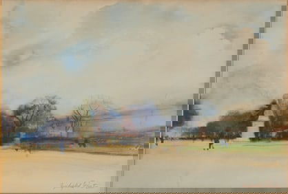 Fairfield Porter, Landscape, watercolor